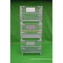 Collapsible Wire Bin Steel Storage Bin Mesh Pallet Bins Wire Mesh Bins